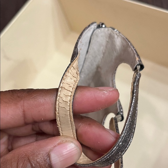 IMAGINE BY VINCE CAMUTO•SIZE 41•SILVER GRAYISH STRAPPED STILLETO’S - Picture 14 of 16